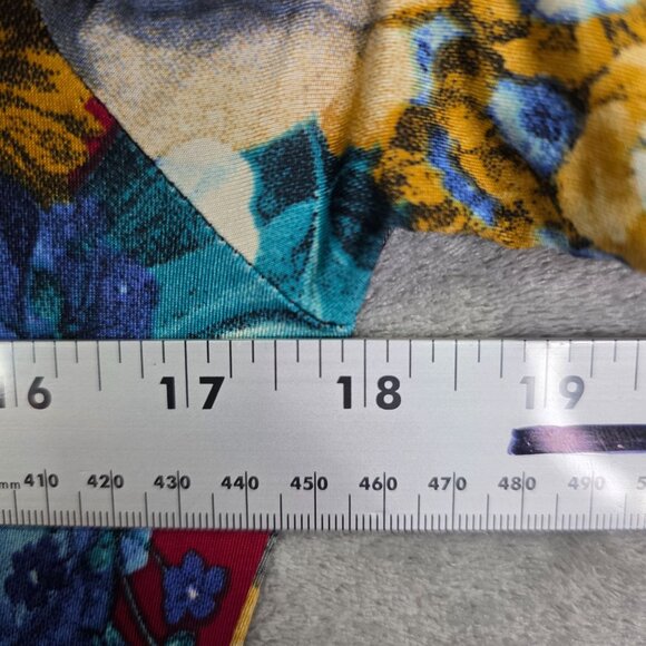 Womens Filly Flair Red Floral Maxi Dress Tie Waist 3/4 Sleeve Polyester Size L - Picture 8 of 10